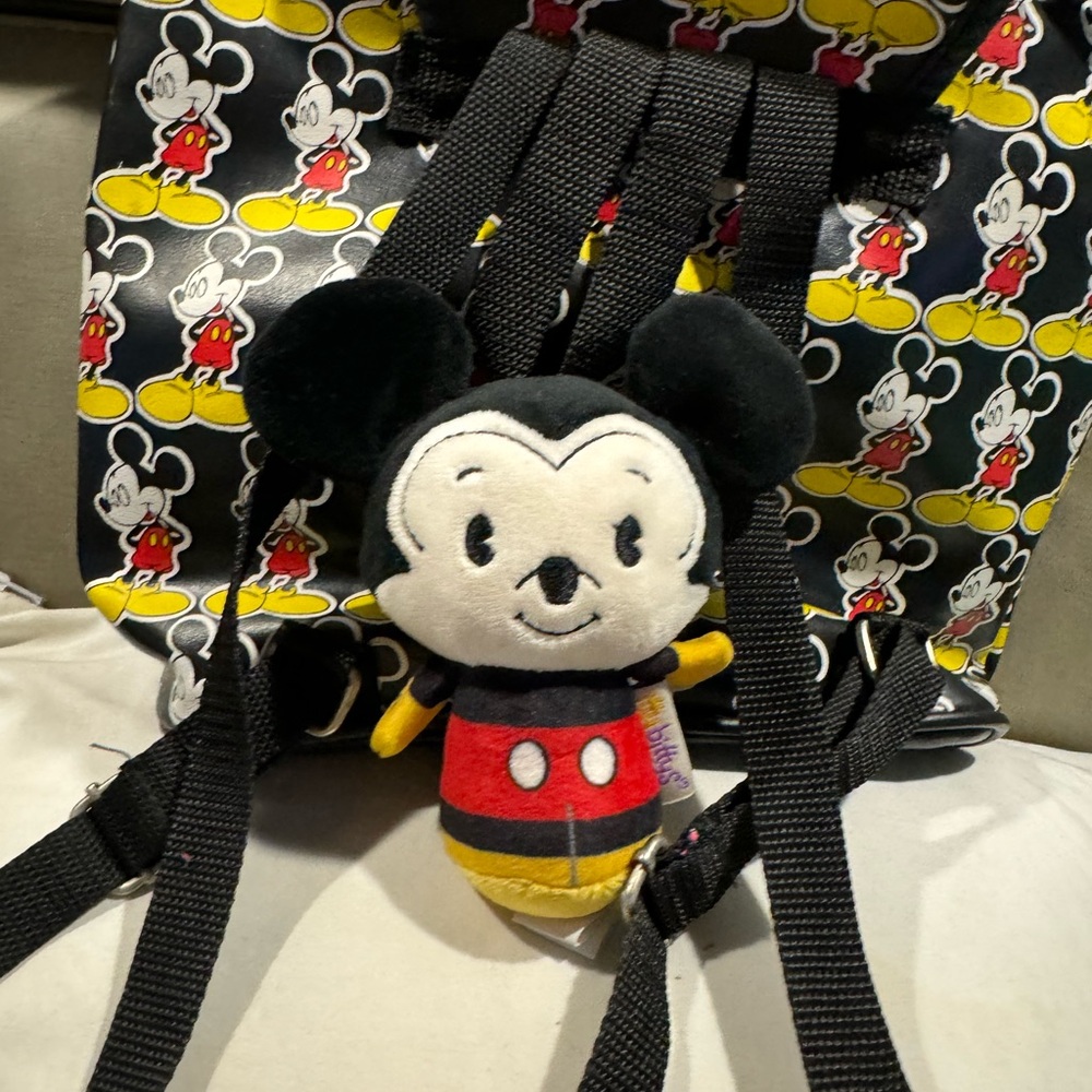 Mickey mouse themed backpack style lunch bag; EUC